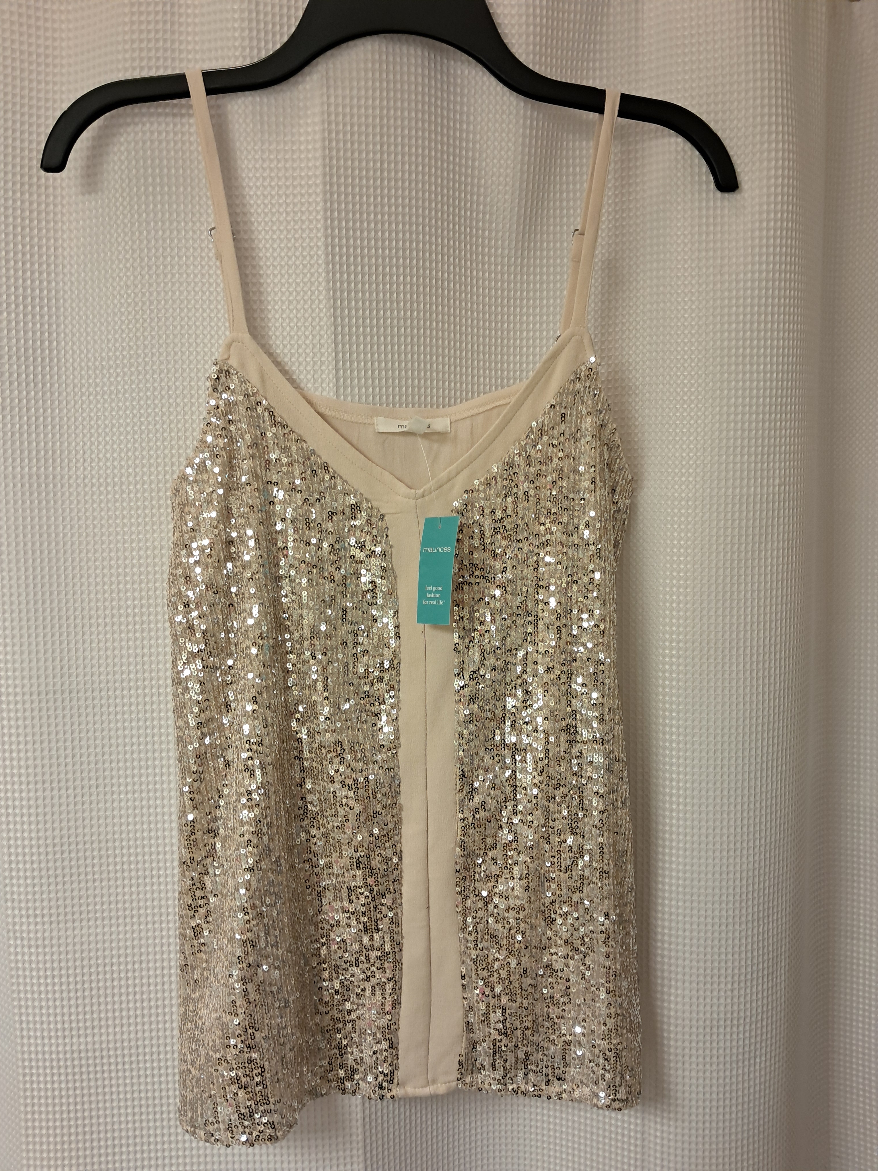 Maurices Sequined Cream Camisole